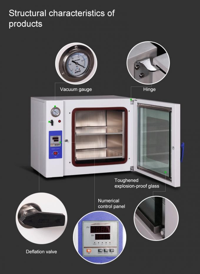 غرفة التجفيف بالفراغ الحراري LIYI 1 Torr ، فرن التجفيف الفراغي الصناعي SMC 1