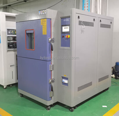 LIYI ثلاثة مناطق تسخين سريع تبريد دقة عالية حرارة الصدمة الحرارية غرفة اختبار الهواء / اختبار الصدمة الحرارية